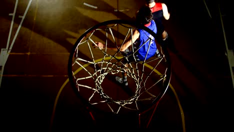 Competitors-playing-basketball-in-the-court-4k