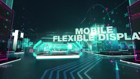 Flexible-Display-mit-digitaler-Technologie-Konzept