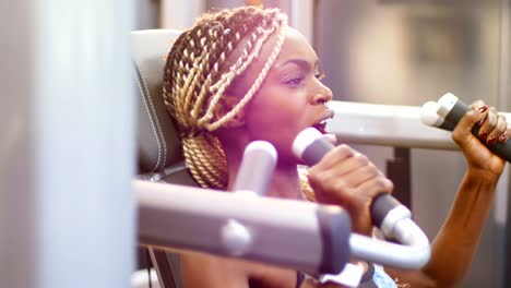 Fit-woman-exercising-on-a-machine