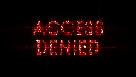 The-words-"access-denied"-consisting-of-binary-code,-the-result-of-the-operation-access-control-system