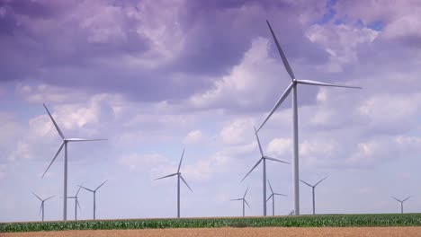 Cluster-of-wind-turbines-creating-clean-&-renewable-energy,