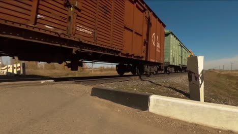 Freight-train-moving