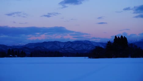 Dramatic-Sunset-Winter-scene-Time-Lapse-4k-resolution-footage