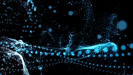 animation---particles-are-flying-slowly-on-a-black-background.--3d-rendering