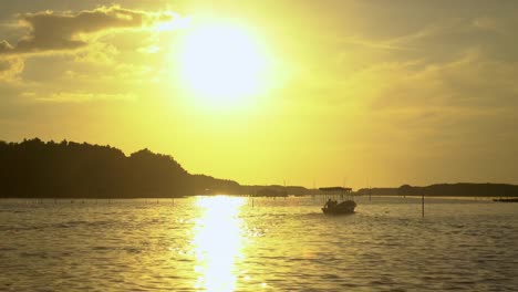 Natürliche-Sonnenuntergang-über-Mangroven-Wald-an-Mündung-in-Thailand