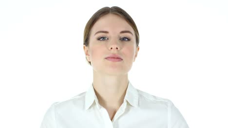 Frustrated-Tense-Businesswoman,-White-Background