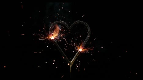 Burning-Heart-for-Saint-Valentine's-Day,-Slow-Motion-4K