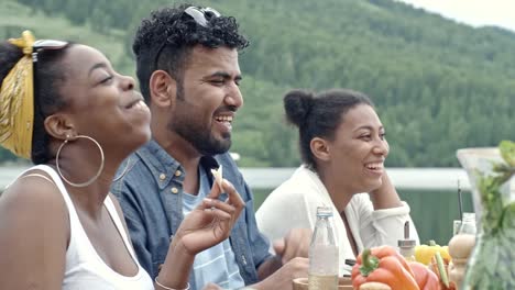 Im-Gespräch-mit-Freunden-bei-Picknick