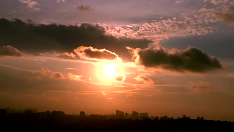 Time-lapse-beautiful-sunset