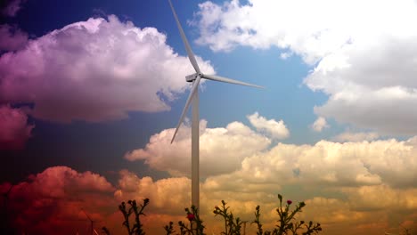 Cluster-of-wind-turbines-creating-clean-&-renewable-energy,