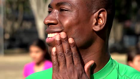 African-American-Man-Stretching