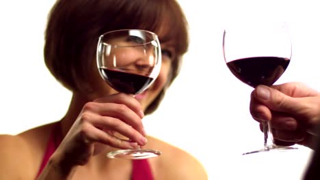 Woman-is-drinking-wine-with-a-date