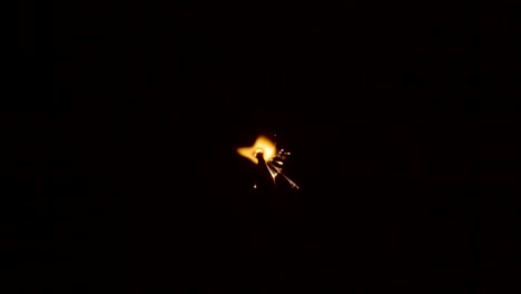 Firework-sparkler-burning-on-black-background