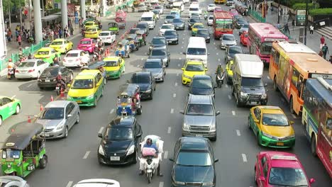 Atasco-de-tráfico-en-la-ciudad-de-Bangkok