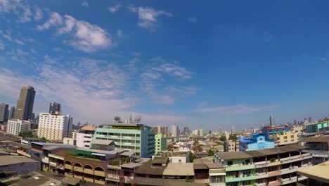 Tiempo-transcurrido-Skyline-Bangkok,-Tailandia