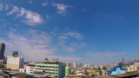 Tiempo-transcurrido-Skyline-Bangkok,-Tailandia