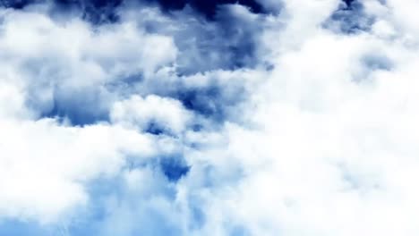 Flight-Through-Dark-Blue-Sky