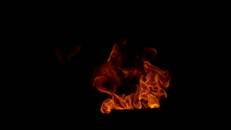Burning-flame-on-black-background