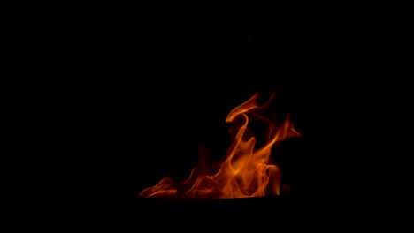 Burning-flame-on-black-background