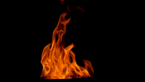 Burning-flame-on-black-background