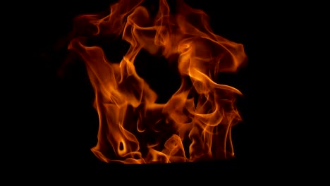 Burning-flame-on-black-background