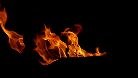 Burning-flame-on-black-background