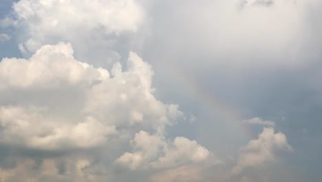 Dramatic-atmosphere-panorama-4K-Time-lapse-footage-clip-of-blue-sky-and-storm-clouds-on-tropical-season.