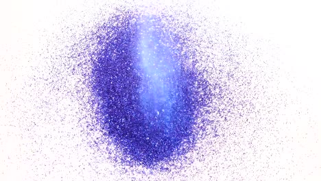 Blue-glitter-on-a-white-background