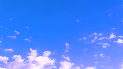 Time-lapse-white-clouds-over-blue-sky