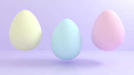 3D-abstract-pastel-easter-eggs-flying-on-color-background.-Set-of-different-colors-4k-animation-seamless-loop.