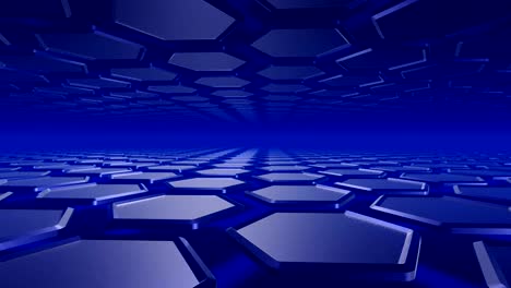 Hexagon-infinity-texture-blue-in-fog.--Uhd-4k-background,-backdrop-texture