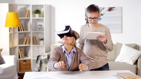 Old-Woman-and-Her-Grandson-Using-Devices