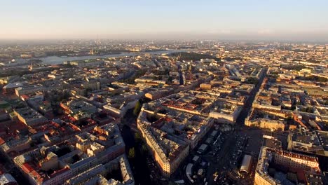 Aerial-view-of-city-center-in-St.-Petersburg