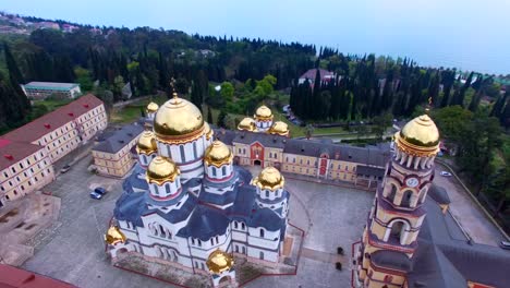 Aerial-view-of-the-Christian-sights-in-New-Athos.