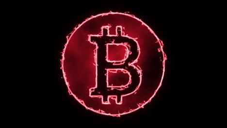 Bitcoin-fuego-Neon---fondo-negro-4K