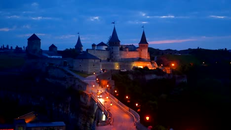 Light-castle-evening-car