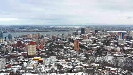 4K-Urban-aerial-view-of-cityscape-with-buildings-at-winter.