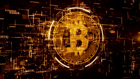 Cryptocurrency-de-Bitcoin-en-el-ciberespacio-digital