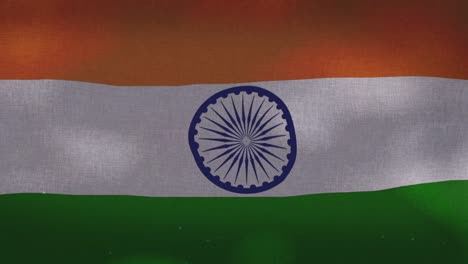 Nationalflagge-Indien---winken