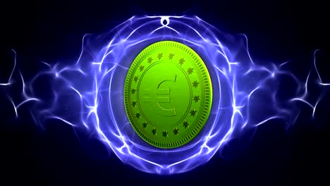 Euro-Coins,-Currency-Money-Symbol-Animation,-Rendering,-Background,-Loop