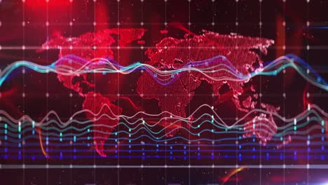 Weltkarte-Hintergrund,-Finanznachrichten-Intro,-Börsennachrichten,-Grafiken,-Charts