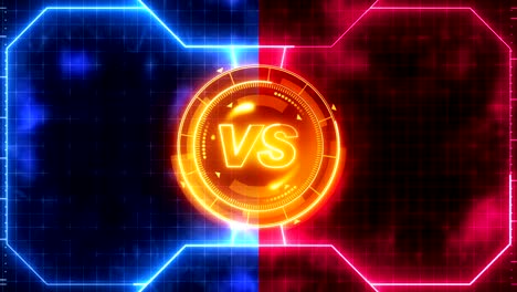 Futuristic-sports-game-loop-animation.-Versus-fight-background.-Radar-neon-digital-display.-VS.-Game-control-interface-element.-Battle-fight-sports-competition.