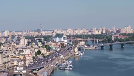 Panoramic-video-clip-views-of-the-embankment-of-the-Dnieper