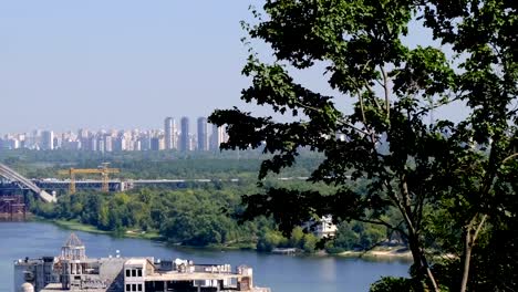 Panoramic-video-clip-views-of-the-embankment-of-the-Dnieper