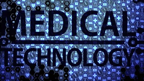 Tecnología-Médica-Gran-Imagen-Fondo-HUD-Compuesto-de-Iconos-Médicos-Set-con-Luz-Azul