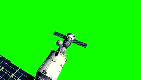 Flight-Of-International-Space-Station.-Green-Screen.