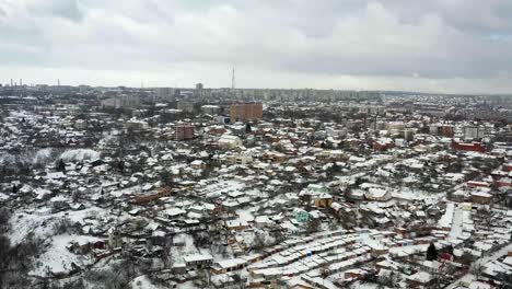 Winter-Luftbild-des-Stadtbildes-"Dnipro"-Stadt.