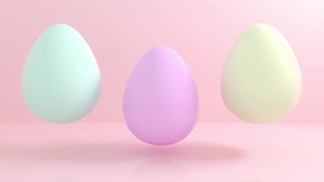 3D-abstract-pastel-easter-eggs-flying-on-color-background.-Set-of-different-colors-4k-animation-seamless-loop.