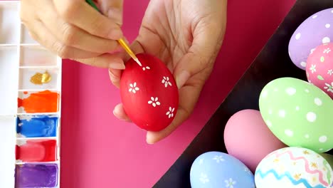 People-painting-colorful-Easter-eggs