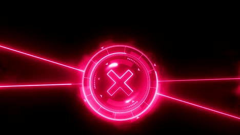 Futuristic-sports-game-loop-animation.-Versus-fight-background.-Radar-neon-digital-display.-X-target-mark.-Game-control-interface-element.-Battle-fight-sports-competition.